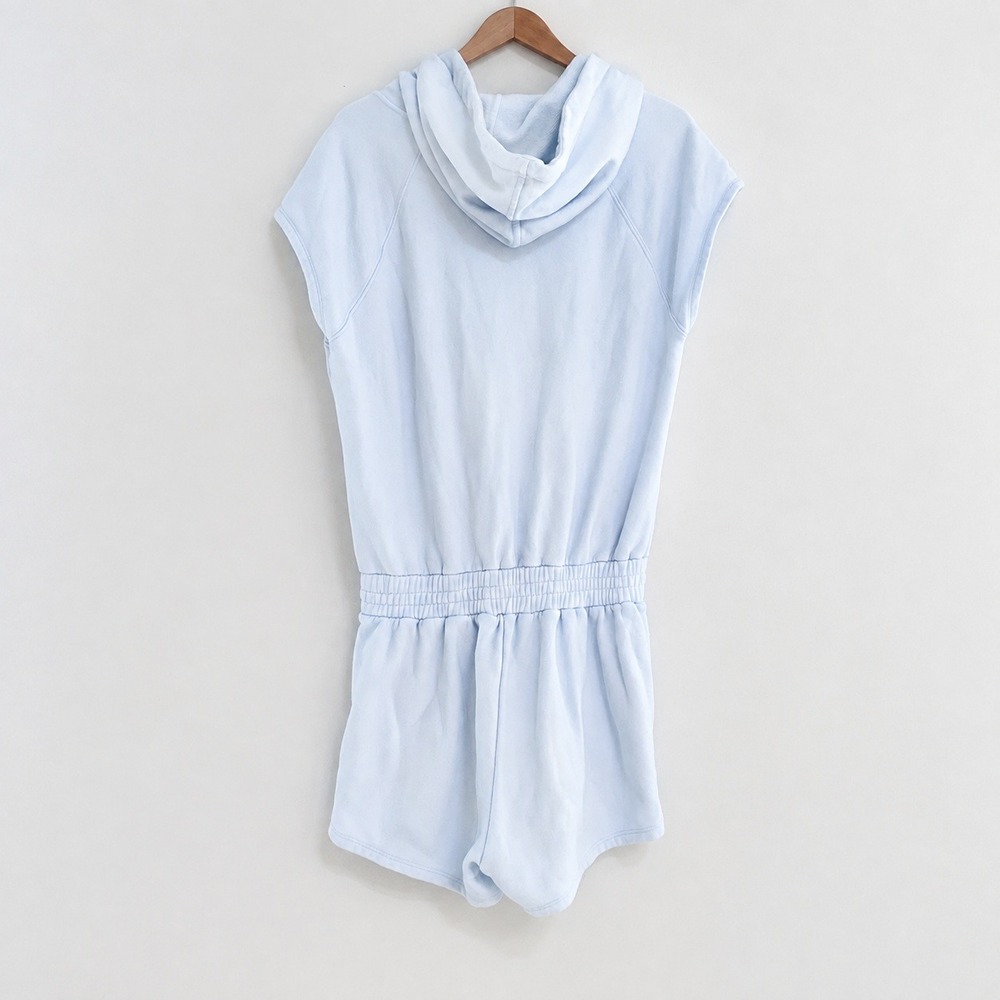 Spiritual Gangster Peyton Hoodie Romper Womens L Blue NWT Cotton Modal $148 - Picture 3 of 11
